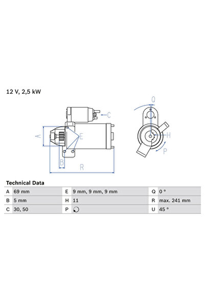 Bosch Starter Bmw 1/3/5