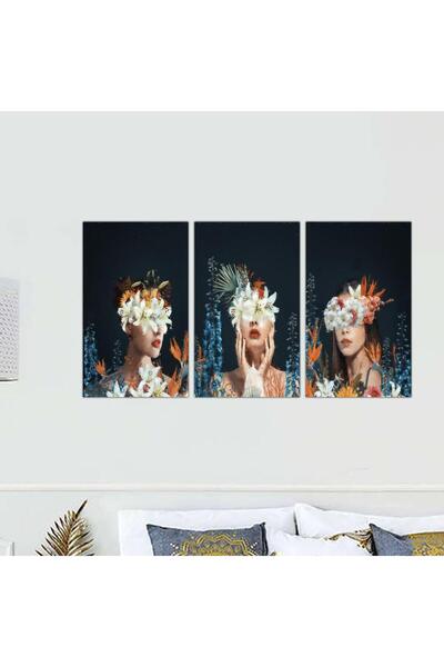 Generic لوحه جداريه مودرن رسمة ثلاثة نساء - 24002 - مقسمه ثلاثة قطع