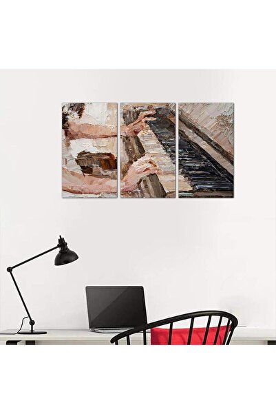 Generic لوحه جداريه مودرن العزف على البيانو - 24130 - مقسمه ثلاثة قطع