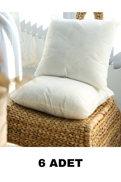 LemonBloom 6-Piece Throw Pillow Set 50X50 400Gr Silicone Filled Throw Pillow ...