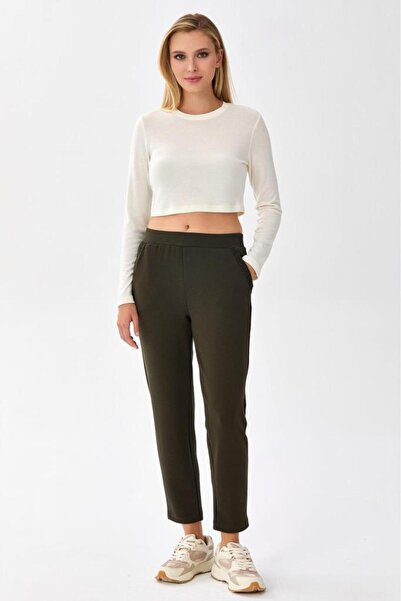 İKİLER Beli Lastikli Cepli Pantolon 256-2113