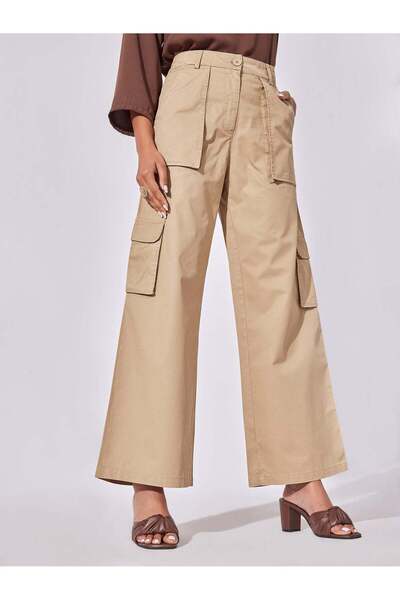 The Label Life Khaki Patch Pocket Cargo Pants