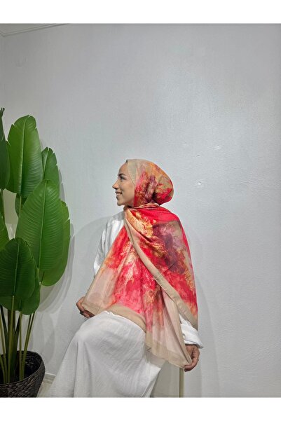 Elina Ebruli Desen Pamuk Soft Şal