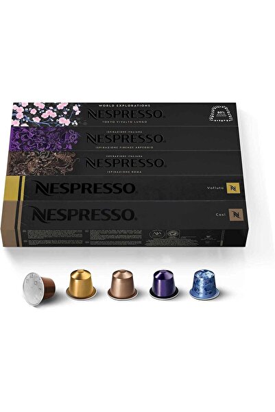 Nespresso كبسولات إسبريسو أوريجينال لاين، مجموعة متنوعة، فولوتو، روما، كوزي، ...