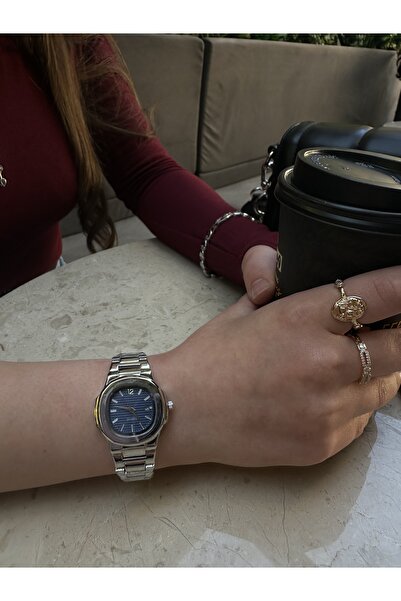 Coliseum Lacivert Kasa Gümüş Kordon Şık Pinterest Kadın Kol Saati