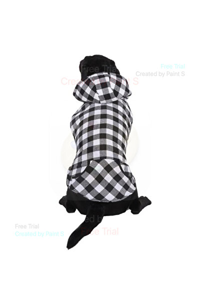 fara marca Geac acatei carouri alb negru S 20 cm lungime