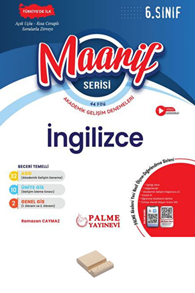 Palme Yayınevi 6. Sınıf Maarif Serisi İngilizce Akademik Gelişim Denemeleri +...