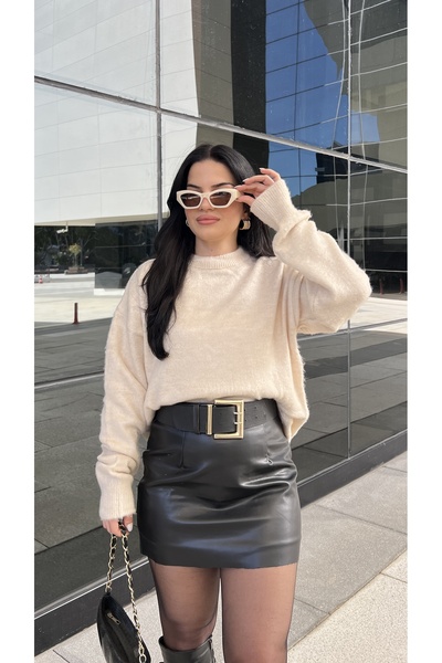 Butik KREM YUMOŞ KAZAK