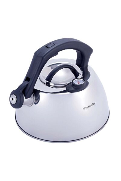 Kamille Fierbător cu fluierat Kamille, oțel inoxidabil, termometru, 3 l, compatibil cu inducția