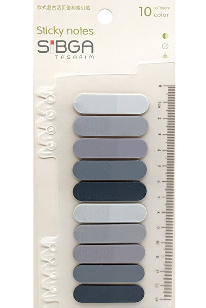 sibga tasarım Oval Gri Renkli ŞeffafPostit Post-it Post It. Kitap Ayracı Ayraç Postit Sticker Not Kağıdı
