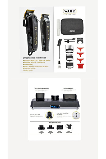Wahl Magic Clip + Detailer Li Profesional Barber Combo Saç Kesme Makinesi