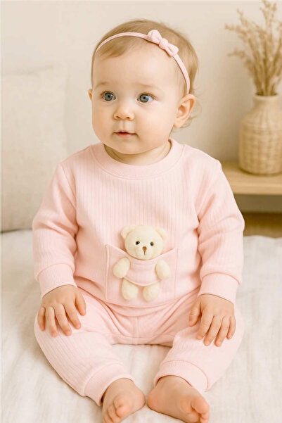krm kerem bebe بدلة أطفال موسمية مع دمية دب