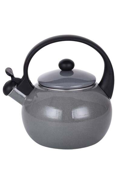 Kamille Ceainic tradițional cu fluierat, 2,2 l, Kamille, KM-1038 D, emailat, gri