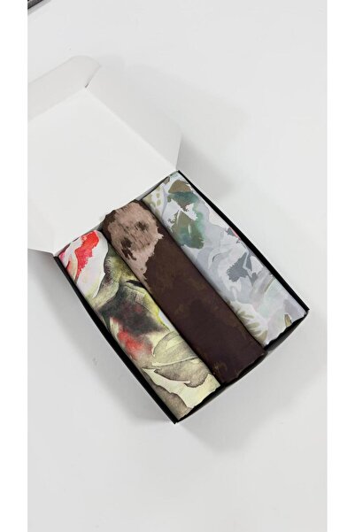 Mira İpek Cotton Soft Shawl Set 3-Piece Boxed Cotton Soft Shawl Gift Set