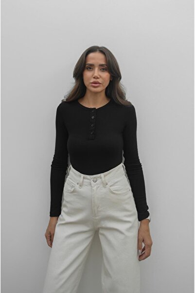 Havoş Black Macsen Crew Neck Blouse
