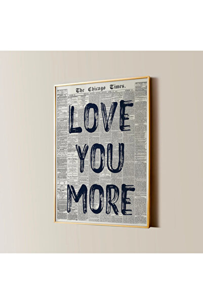 512 STORE Estetik Love You More Gazete Duvar Dekor Afiş ÇERÇEVESİZ Poster Tas...
