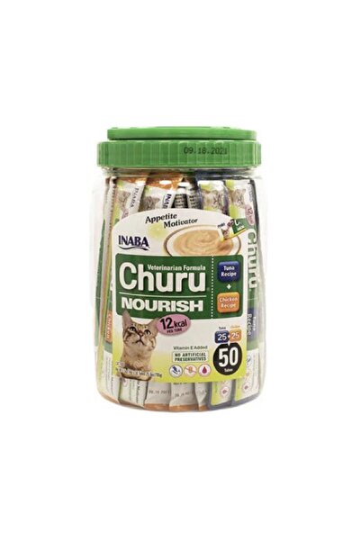 Inaba اينابا تشورو مكافأت فتح الشهية لايت 25 تونة 25 دجاج 50 × 14غرام