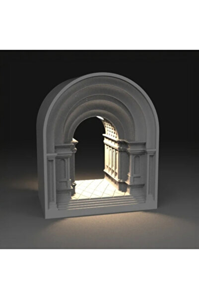 hivhestın Gotik Kemer Işık Lambası - 3D Baskı PLA Dekoratif Avize (22x18x12 cm)