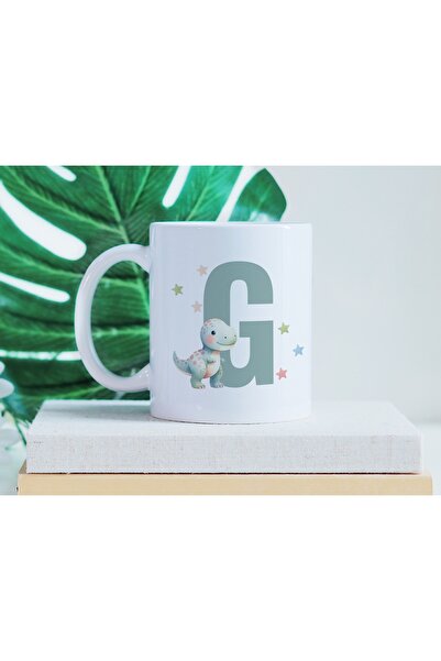 Beramussa كوب على شكل حرف G على شكل ديناصور لطيف - تصميم دينو مع تفاصيل نجمة ...