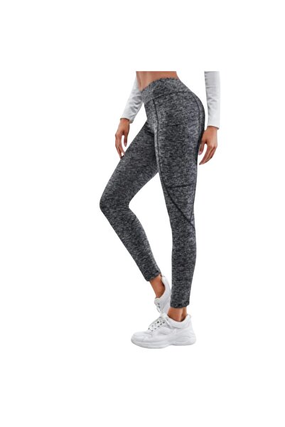 VEYA Grey leggings with side pocket, long, tight gym clothes