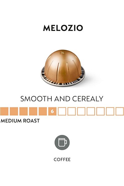Nespresso Capsules Vertuo, Melozio, Medium Roast Coffee, 30-Count Coffee Pods, Brews 7.8oz.