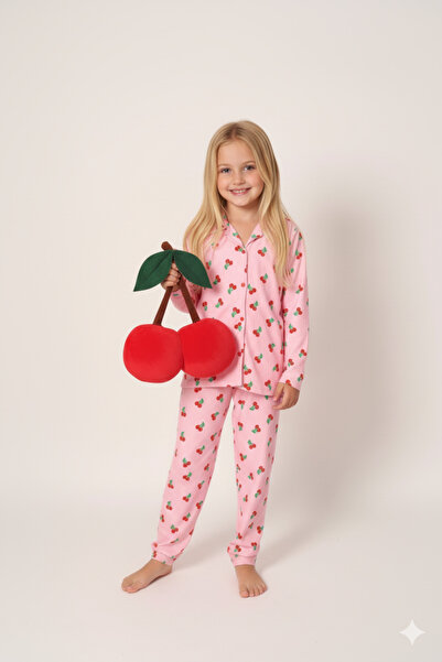 Beka Kids Σετ πιτζάμες για κορίτσια με μακρυμάνικο μοτίβο με κουμπιά μπροστά και γιακά πουκάμισου