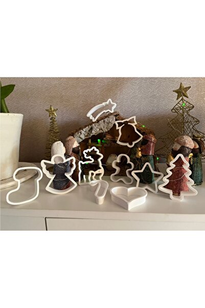 GENCAX قالب كوكيز رأس السنة الجديدة 10 قطع