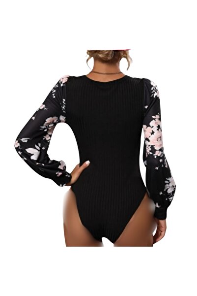 VEYA Long Sleeve Floral Bodysuit