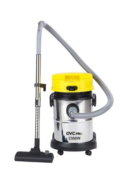 GVC PRO مكنسة كهربائية برميلية، جافة مع شفط الماء، سعة 30 لترًا، 2300 واط GVC-4813 أسود/