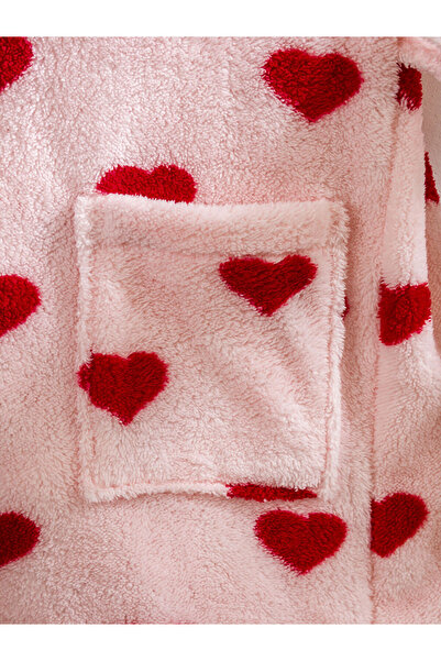 LC Waikiki Sparkling Choices from Shining Store |   Heart Printed Women's Bathrobe