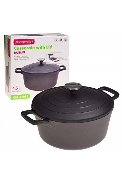 Kamille Oală de gătit, Kamille, aluminiu, antiaderentă, cu capac, 4,5 l, 24 x...