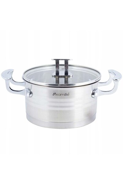 Kamille Stainless Steel Casserole Pot Kamille, 20 x 11 cm, 3.1 L