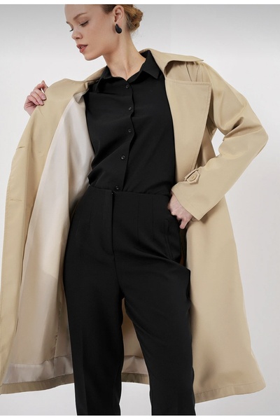 viyan butik Astarlı trençkot