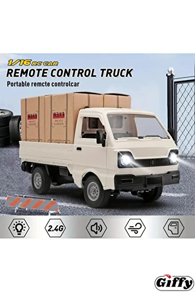 SCOWETTO Uzaktan Kumandalı RC Kamyonet ,Yük Taşıma Aracı ,Sesli ,Işıklı ,Şarjlı ,(Pil Hediyeli),2.4 Ghz Araç