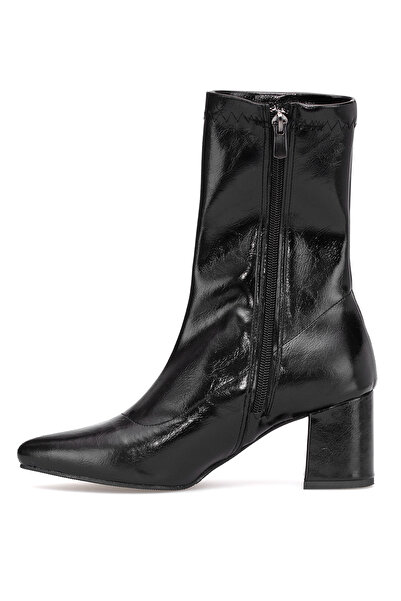 Ayakkabı Fuarı Elit PM08 K1783-2 Γυναικείες μπότες με τακούνι Μαύρο