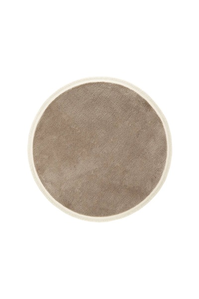 Puffy Round Mink Flat Fringed Rug Plush Soft Washable Non-Slip Base Living Room