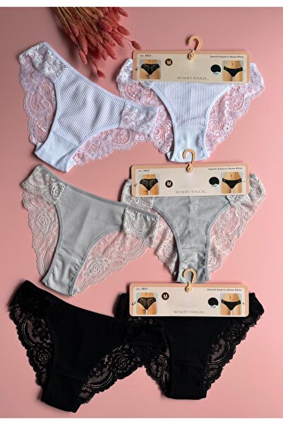 VicTroy Velia Curve |   Dantelli 6 Pieces Camisole Fabric Cotton Women's Panties 50E25