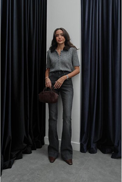 Havoş Smoked Shepis Spanish Leg Jeans