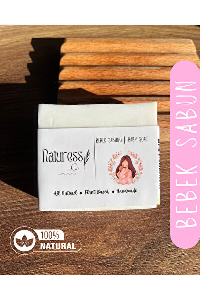 NaturessCo Natural Handmade Baby Soap Made from Pure Oils 110 Gr - with Woode...