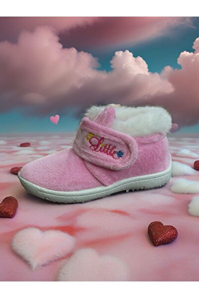 GEZER Pembe Kız Çocuk Bebe Kışlık Yumuşacık Ev pandufu