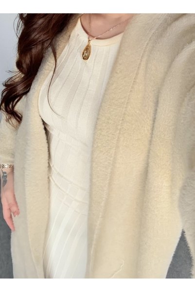 viyan butik Soft textured long cardigan