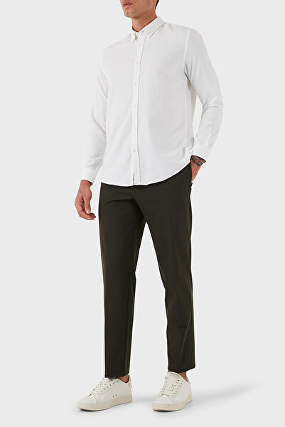 Emporio Armani Regular Fit Normal Waist Straight Leg Classic Trousers Men's Pants Em001505 Af18502 U8120