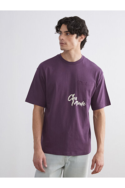 LC Waikiki Ανδρικό μπλουζάκι Özmarka New Season με στάμπα και λαιμόκοψη ποδηλ...