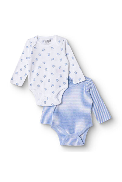 ebebek Hello Baby HelloBaby Erkek Bebek 2li Uzun Kol Body Zarf Yaka Uzun Kol ...
