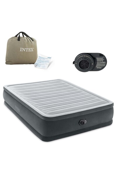 Other Materac dmuchany 203x152x46 cm z wbudowaną pompką elektryczną INTEX 64414ND