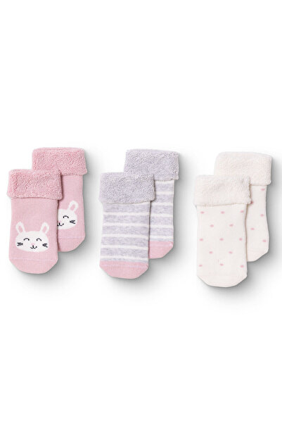 ebebek Hello Baby HelloBaby Kız Bebek 3lü Havlu Çorap