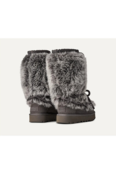 UGG Kadın Süet Üst Koyun Derisi Çorap Astarı Antrasit Bot & Bootie 1175690-CHARCOAL