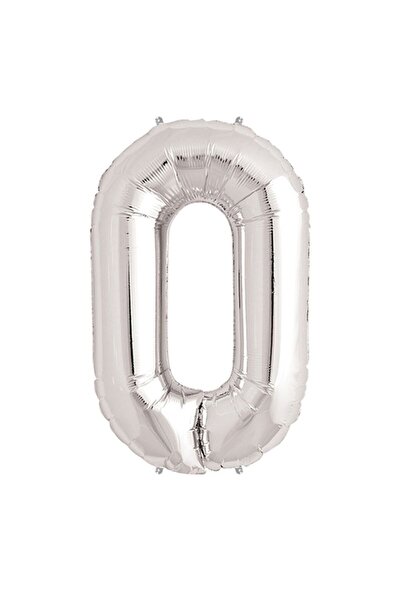 Skygo 0 number foil balloon silver 40 inch