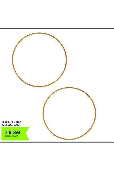 shop Makrome Halka Mat GOLD Kasnak 2 AD. | Ø 10 cm Kapı & Makrome Duvar Süsü ...