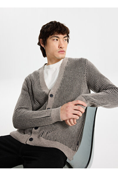 Mustang Fitilli Vizon Erkek Hırka M5WM-HRK1565